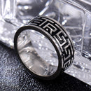 MOREDEAR 8MM Titanium Rings for Men and Women Birthday Gift triangular pattern discredit Ring