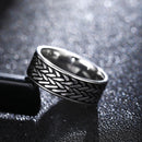 MOREDEAR 8MM Titanium Rings for Men and Women Birthday Gift triangular pattern discredit Ring