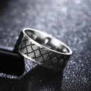 MOREDEAR 8MM Titanium Rings for Men and Women Birthday Gift triangular pattern discredit Ring
