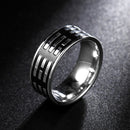MOREDEAR 8MM Titanium Rings for Men and Women Birthday Gift triangular pattern discredit Ring