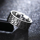 MOREDEAR 8MM Titanium Rings for Men and Women Birthday Gift triangular pattern discredit Ring
