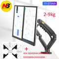 NB NEW F160 gas spring 10"-27" Dual Monitor Holder Arm desktop 360 rotate computer holder 2-9KG Monitor bracket with 2 USB3.0