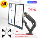NB NEW F160 gas spring 10"-27" Dual Monitor Holder Arm desktop 360 rotate computer holder 2-9KG Monitor bracket with 2 USB3.0