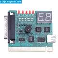 2/4 Digit LCD Display PC Analyzer Diagnostic Post Card Motherboard Tester with LED Indicator for ISA PCI Bus Mian Board