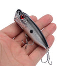 1pcs Fishing Lures Topwater Popper Bait 6.5cm 12g Hard Bait Artificial Wobblers Plastic Fishing Tackle with 6