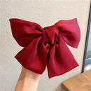 VKME Fashion Big Bow Hairpin Cute Red Barrette Pink Hair Clip Women Girls BB Hairgrip Korean Oversize Floral Hair Accessories
