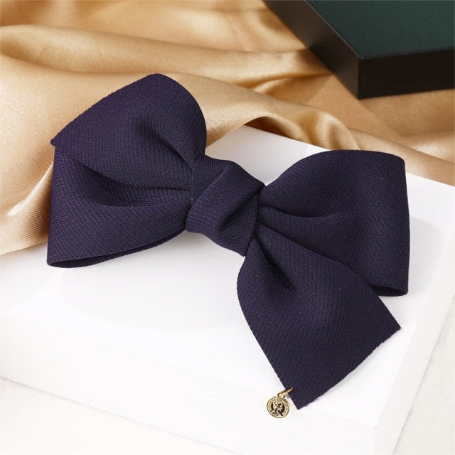 VKME Fashion Big Bow Hairpin Cute Red Barrette Pink Hair Clip Women Girls BB Hairgrip Korean Oversize Floral Hair Accessories