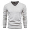 2020 New Cotton Pullover V-neck Men's Sweater Fashion Solid Color High Quality Winter Slim Sweaters Men Navy Knitwear