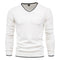 2020 New Cotton Pullover V-neck Men's Sweater Fashion Solid Color High Quality Winter Slim Sweaters Men Navy Knitwear