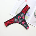 Voplidia Women's Panties Underwear Women Plus Size Sexy Lace Lingerie Panty Thongs G String Tanga T-back Seamless Female PM052