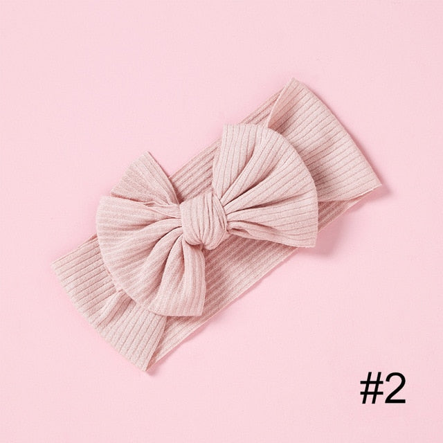 1pcs Solid Color Bowknot Baby Headband Elastic Turban Hairband Baby Girl Headbands Hair bands for Baby Girls Hair accessories