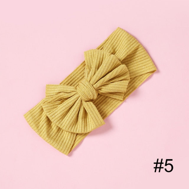 1pcs Solid Color Bowknot Baby Headband Elastic Turban Hairband Baby Girl Headbands Hair bands for Baby Girls Hair accessories