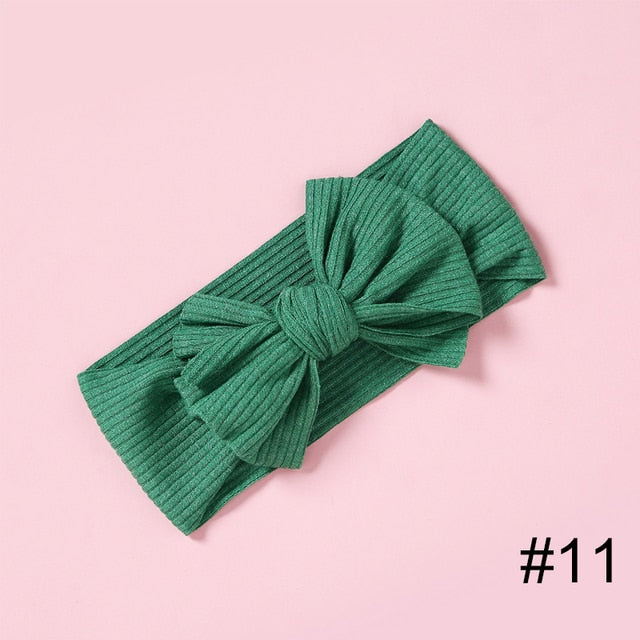 1pcs Solid Color Bowknot Baby Headband Elastic Turban Hairband Baby Girl Headbands Hair bands for Baby Girls Hair accessories