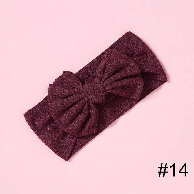 1pcs Solid Color Bowknot Baby Headband Elastic Turban Hairband Baby Girl Headbands Hair bands for Baby Girls Hair accessories