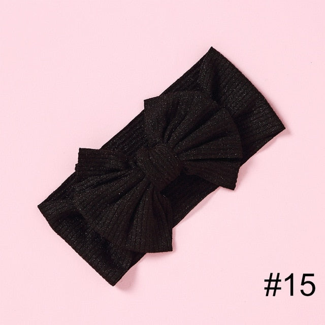 1pcs Solid Color Bowknot Baby Headband Elastic Turban Hairband Baby Girl Headbands Hair bands for Baby Girls Hair accessories
