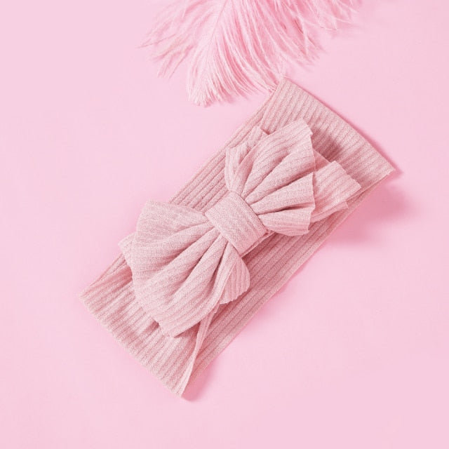 1pcs Solid Color Bowknot Baby Headband Elastic Turban Hairband Baby Girl Headbands Hair bands for Baby Girls Hair accessories
