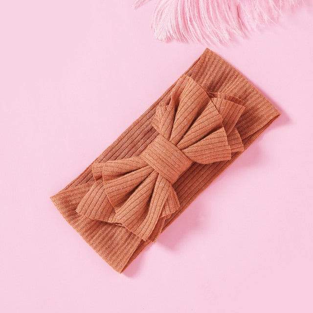 1pcs Solid Color Bowknot Baby Headband Elastic Turban Hairband Baby Girl Headbands Hair bands for Baby Girls Hair accessories