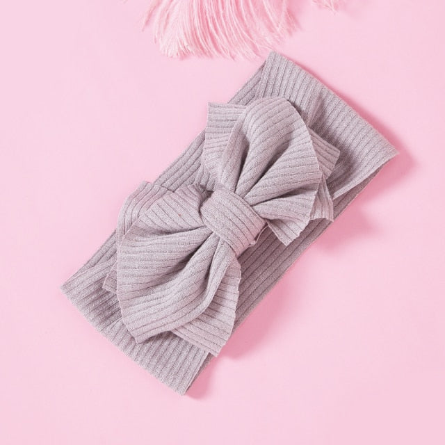 1pcs Solid Color Bowknot Baby Headband Elastic Turban Hairband Baby Girl Headbands Hair bands for Baby Girls Hair accessories