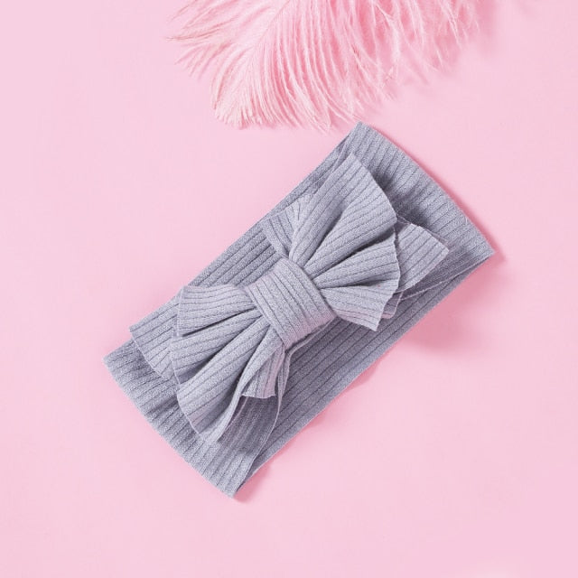 1pcs Solid Color Bowknot Baby Headband Elastic Turban Hairband Baby Girl Headbands Hair bands for Baby Girls Hair accessories