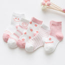 5 Pairs/Lot Baby Socks  For Newborns Infant Cute Cartoons Soft Cotton Socks Summer 0-24 Month Boy Girl Lovely Mesh Kids Gift CN