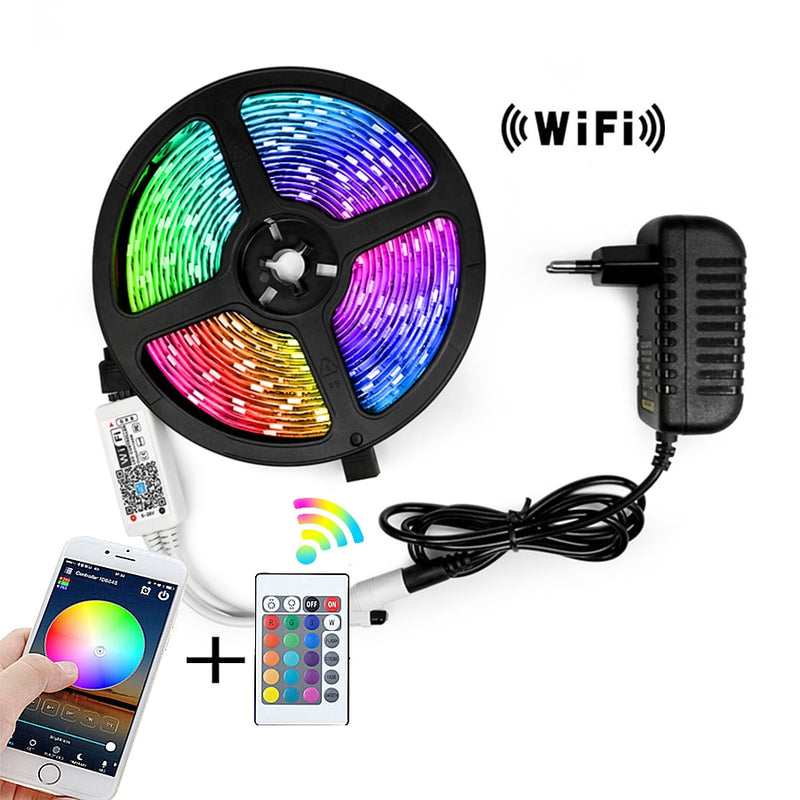 For Korea  LED Strip 15M Led Lights Strip Tape 5050 SMD 2835 5M 10M DC 12V Waterproof led strip