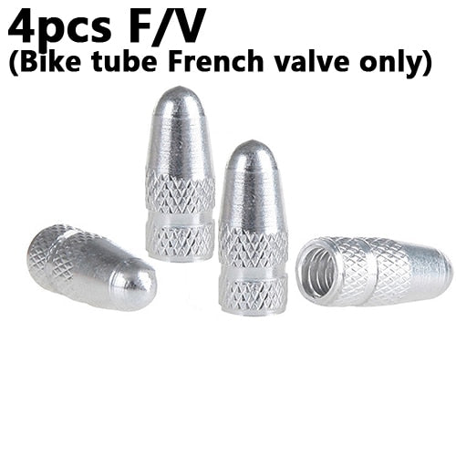 4Pcs Aluminum Alloy Road MTB Track Racing Bike Tube Tyre Bicycle Tire Wheel FV French Valve cap Presta AIR Valve Caps 6 colors