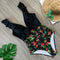 2020 Sexy New Ruffle One Piece Swimsuit Off The Shoulder Swimwear Women Swimsuit Deep-V Bathing Suits Beach Wear Swim Suit