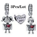 2Pcs/lot Special Offer Love Star Rainbow Charms Beads Fit Brand Bracelet & Necklaces For Women DIY Making Jewelry Accessories