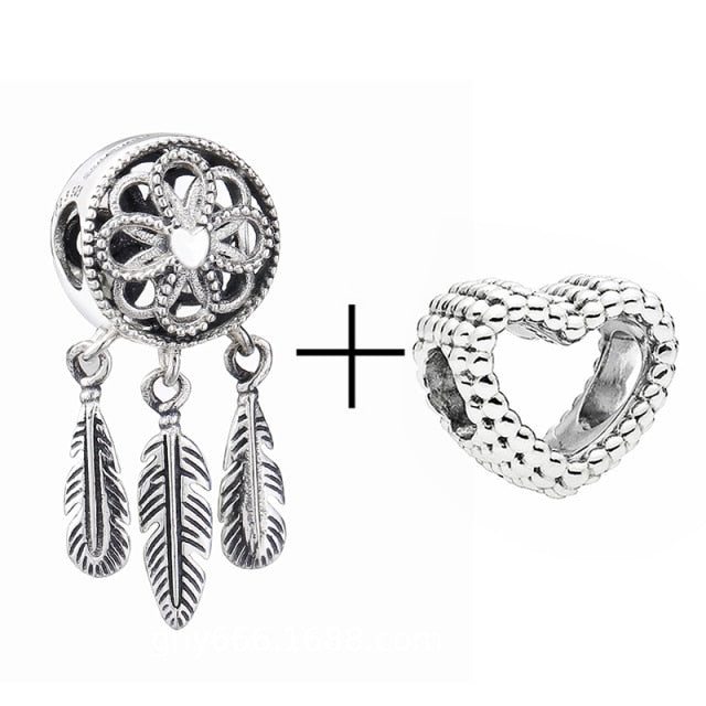 2Pcs/lot Special Offer Love Star Rainbow Charms Beads Fit Brand Bracelet & Necklaces For Women DIY Making Jewelry Accessories