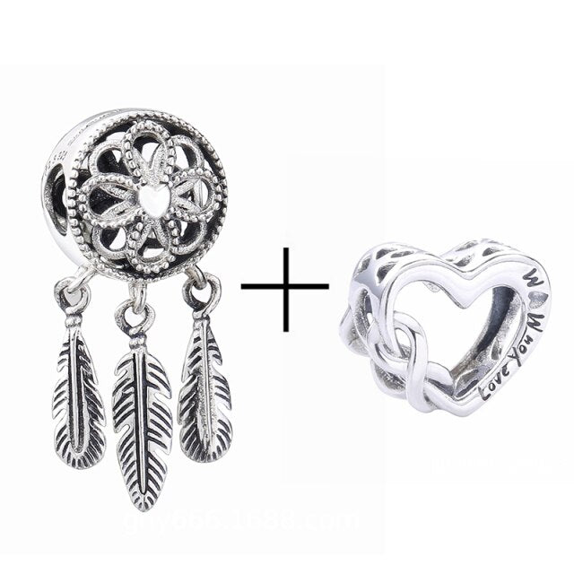 2Pcs/lot Special Offer Love Star Rainbow Charms Beads Fit Brand Bracelet & Necklaces For Women DIY Making Jewelry Accessories