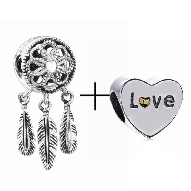 2Pcs/lot Special Offer Love Star Rainbow Charms Beads Fit Brand Bracelet & Necklaces For Women DIY Making Jewelry Accessories