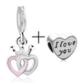 2Pcs/lot Special Offer Love Star Rainbow Charms Beads Fit Brand Bracelet & Necklaces For Women DIY Making Jewelry Accessories