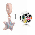 2Pcs/lot Special Offer Love Star Rainbow Charms Beads Fit Brand Bracelet & Necklaces For Women DIY Making Jewelry Accessories