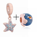 2Pcs/lot Special Offer Love Star Rainbow Charms Beads Fit Brand Bracelet & Necklaces For Women DIY Making Jewelry Accessories