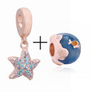 2Pcs/lot Special Offer Love Star Rainbow Charms Beads Fit Brand Bracelet & Necklaces For Women DIY Making Jewelry Accessories