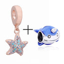 2Pcs/lot Special Offer Love Star Rainbow Charms Beads Fit Brand Bracelet & Necklaces For Women DIY Making Jewelry Accessories