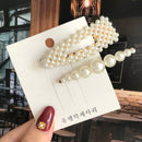 Simulated Pearl Barrettes Beaded Geometric Women Hair Clip Hairgrips Hair Accessories Girls Jewelry Fashion Hair Pins