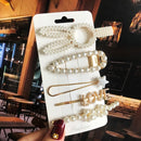 Simulated Pearl Barrettes Beaded Geometric Women Hair Clip Hairgrips Hair Accessories Girls Jewelry Fashion Hair Pins