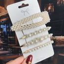 Simulated Pearl Barrettes Beaded Geometric Women Hair Clip Hairgrips Hair Accessories Girls Jewelry Fashion Hair Pins