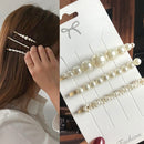 Simulated Pearl Barrettes Beaded Geometric Women Hair Clip Hairgrips Hair Accessories Girls Jewelry Fashion Hair Pins