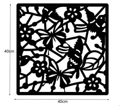 Room divider Screen Biombo Room Partition Home Decoration Partitions 4pcs/lot PVC Wall stickers Cutout Home Screen Folding DIY