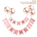 1set Happy Birthday Letter Banner Rose Gold blue Confetti latex Balloons Birthday Party Decorations Baby Shower gift Baloon
