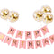 1set Happy Birthday Letter Banner Rose Gold blue Confetti latex Balloons Birthday Party Decorations Baby Shower gift Baloon