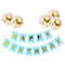 1set Happy Birthday Letter Banner Rose Gold blue Confetti latex Balloons Birthday Party Decorations Baby Shower gift Baloon