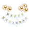 1set Happy Birthday Letter Banner Rose Gold blue Confetti latex Balloons Birthday Party Decorations Baby Shower gift Baloon