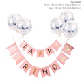 1set Happy Birthday Letter Banner Rose Gold blue Confetti latex Balloons Birthday Party Decorations Baby Shower gift Baloon