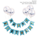 1set Happy Birthday Letter Banner Rose Gold blue Confetti latex Balloons Birthday Party Decorations Baby Shower gift Baloon