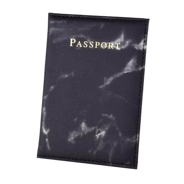 Elastic Band Leather Passport Cover RFID Blocking For Cards Travel Passport Holder Wallet Document Organizer Case Men Women