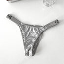 SP&CITY Letter Rhinestone Sexy Underwear Fitness Sports Hip Lifting Satin Panties Thong Low Waist Seamless Briefs Tanga Lingerie