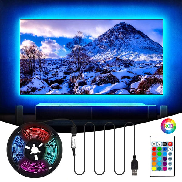 1M/2M/5M RGB LED Strip Lights SMD5050 Flexible USB Not Waterproof LED Light Strip Backlight Tape 5V LRibbon LED Strips For Room